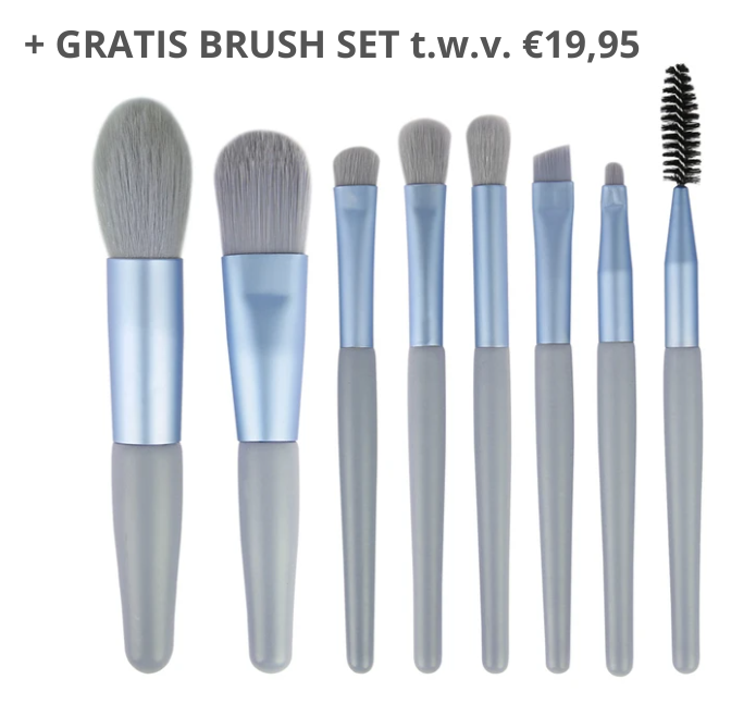 Brushy™ Make-up Borstelreiniger (gratis 8 delige Brush set)