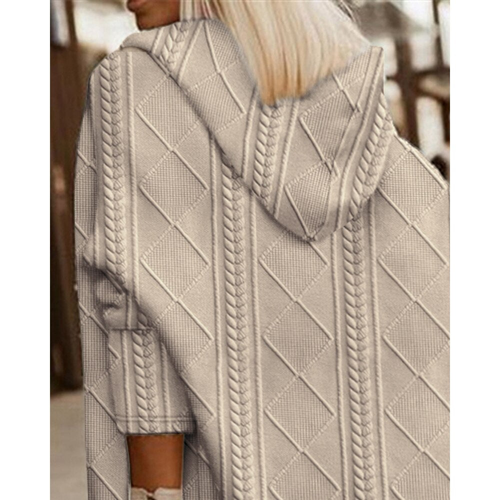 Long knitted coat