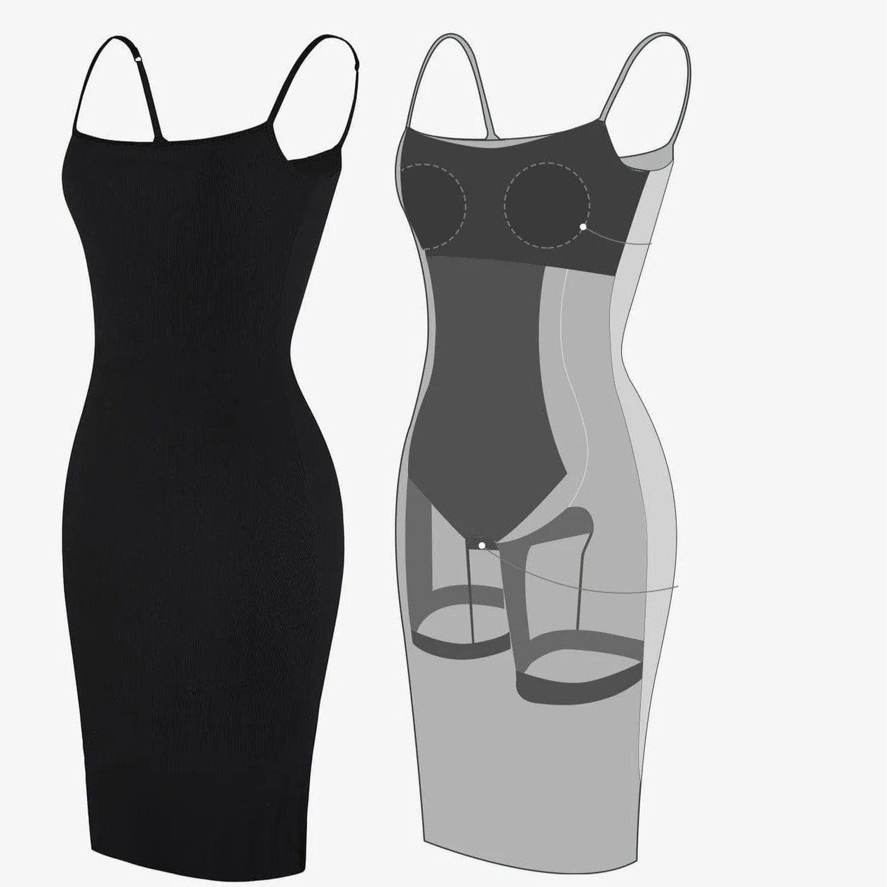 Shapewear Jurk Midi