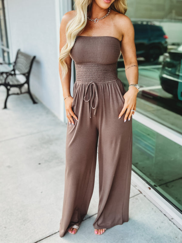 Off-shoulder jumpsuit (alleen deze week 50% korting)