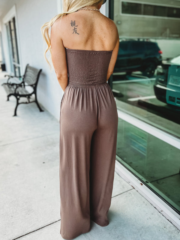 Off-shoulder jumpsuit (alleen deze week 50% korting)