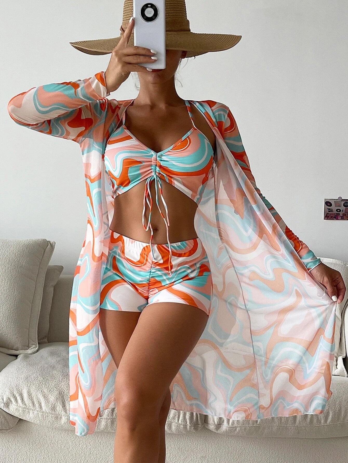 High Waist Bikini + Cover-up (Deze week 30% korting)